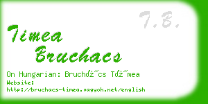 timea bruchacs business card